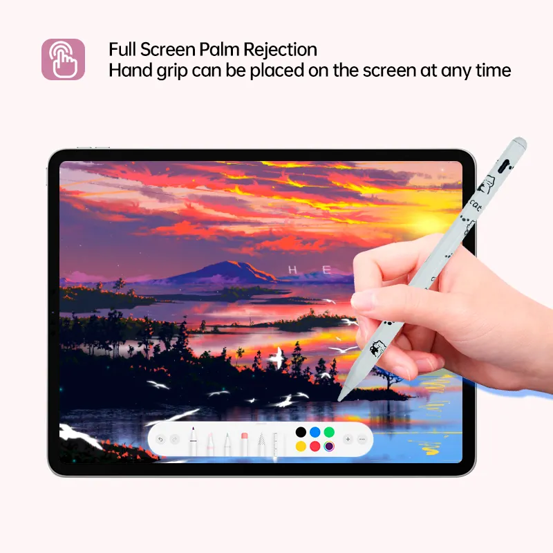 Appleの容量性タッチスクリーンスタイラスの工場AppleIpad2018-2024のスマートな描画アクセサリー描画鉛筆を書く