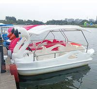 Dernière conception de bateau d'amusement aquatique parc aquatique électrique bateau en fibre de verre équipement de jeu bateau à vendre