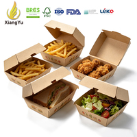 Boîte à emporter en papier kraft jetable Xiangyu pour sandwichs, salades, frites, poulet frit et repas préparés