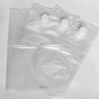 Sac aseptique transparent en PE de 1L et 3L avec valve et bouchon facile à ouvrir pour l'emballage de liquides, eau minérale, vin, café, jus
