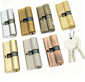 Haute qualité 6 broches <span class=keywords><strong>porte</strong></span> cylindre serrure <span class=keywords><strong>en</strong></span> laiton massif acier <span class=keywords><strong>en</strong></span> alliage de Zinc pour portes <span class=keywords><strong>en</strong></span> bois Style moderne antivol ABS - Product Image 1