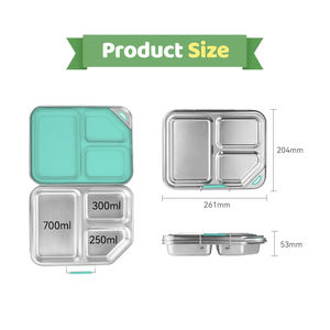 Boîte à lunch en acier inoxydable 304 pour enfants, personnalisable avec logo et couleur, étanche, rose, pour l'école, la famille et les pique-niques - Product Image 2