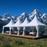 Tente Pagode de Luxe 6mx6m en PVC pour Mariages et Événements Sportifs Intérieurs - Structure en Acier Imperméable et Résistante au Vent