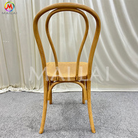 Chaise de mariage Chiavari en résine plastique empilable, motif grain de bois moderne, pour événements et fêtes en extérieur