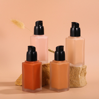 Flacon de fond de teint noir original 30ml, palette de fond de teint imperméable et crème mate