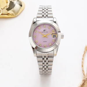 Designer Rhinestone <strong>Women's</strong> Quartz <strong>Watch</strong> <strong>Set</strong> Stainless Steel Alloy Case Sport Business Fashion Pink Dial <strong>Watch</strong> - Product Image 3