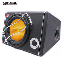 Caisse de subwoofer audio active haute performance pour voiture, subwoofer portable de 10 pouces en forme de trapèze pour voiture