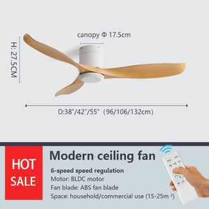 <span class=keywords><strong>Ventilador</strong></span> <span class=keywords><strong>de</strong></span> <span class=keywords><strong>Techo</strong></span> Moderno con Luz, 3 Aspas <span class=keywords><strong>de</strong></span> ABS, Cuerpo Blanco, Motor DC, Control Remoto, Funcionamiento Silencioso para Sala <span class=keywords><strong>de</strong></span> Estar y Dormitorio - Product Image 3