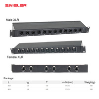 Convertisseur de signal audio AES équilibré Ethercon RJ45 vers XLR pour éclairage de scène DJ, distributeur audio XLR 12 canaux