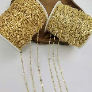 14k18k Gold o-chain Real Gold Electroplating Nano warna mempertahankan DIY bahan untuk perhiasan temuan komponennya-untuk Kalung - Product Image 5