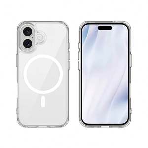 Coque de téléphone magnétique transparente et résistante pour iPhone 17 Pro Max 17 Air 16e 16 15 14 13 12 11 Pro, compatible chargeur sans fil, dos transparent - Product Image 5