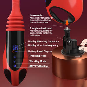 Vibrador telescópico automático tipo metralla con pantalla LCD resistente al agua para mujeres, masajeador de masturbación con movimiento de empuje. - Product Image 4