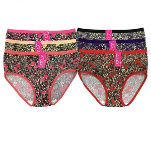 Amysi 598 #   Ucuz Moda Baskılı Seksi Büyük Beden Yüksek Bel İnce Yüksek Kesim Günlük Örme Yüksek Esneklikli Kadın Süt İpek Külotları - Product Image 4