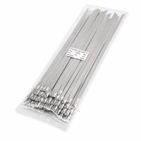 Attaches-câbles autobloquants en acier inoxydable de 4,6 mm |   Attaches en métal robustes pour la gestion des câbles