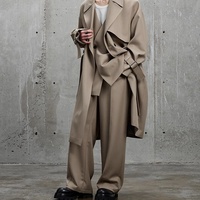 Pantalon de Costume Homme en Twill de Haute Qualité, Style Décontracté, Plissé Classique avec Plis Centraux et Surpiqûres – Vente en Gros