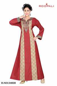 Mix & Match Designer <b>Kaftan</b> Jalabiya Dress <b>Long</b> Sleeve Printed Modest Islamic Wear Casual Maxi Gown Trendy Style For Women - Product Image 4