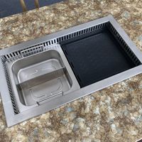 Marmite carrée professionnelle en acier inoxydable durable 28,5/34 cm compatible induction, design moderne, pour soupes et bouillons, en métal