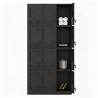 Casier métallique à 12 portes pour vestiaire, salle de sport, étudiants, employés, armoire de rangement en acier pour l'école