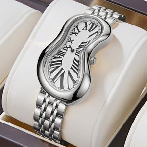 Nouveau Designer Vintage Montre-Bracelet Or Fusion Crash <span class=keywords><strong>De</strong></span> Luxe <span class=keywords><strong>Dali</strong></span> Paris Forme Irrégulière Étanche En Alliage D'or Montre pour Les Femmes - Product Image 5