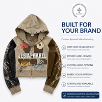Veste à capuche vintage pour homme, ornée de strass, avec fermeture éclair, style streetwear, logo personnalisé, fabricant OEM ODM, marque privée