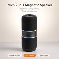 Enceinte Bluetooth LED RGB Ambiante avec Anneau Lumineux Coloré, Basses Puissantes, Mini Type C 5.3 pour Bureau, Maison, Cadeau