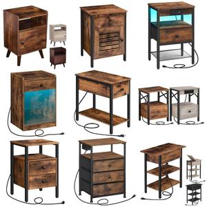 Phong cách công nghiệp cổ điển đầu giường Retro giường bên bảng mộc mạc antiqued phòng ngủ Tủ cổ đêm đứng cho giường bán buôn - Product Image 1