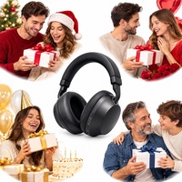 Casque audio sans fil ANC à réduction de bruit active, pliable, stéréo HiFi, pour le sport et la musique, avec micro