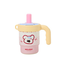 Tasse isotherme portable en acier inoxydable 316 pour la maison, design moderne, minimaliste, créatif, mignon et élégant, avec paille, pour eau et café en extérieur