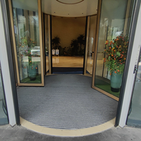 Tapis d'entrée et de sol encastré en alliage d'aluminium DINGYE, anti-boue avec tapis remplaçable à dos en caoutchouc pour centres commerciaux et maisons