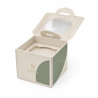 Cajas para Pasteles de Cartón Reciclable Ecológicas Personalizadas con Asas, Diseño Plegable, Ventanas para Mascotas, Acabado Mate
