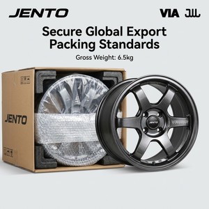 Jantes en alliage Flow Forming 15x6.5J 4x100 Gunmetal <span class=keywords><strong>6</strong></span> branches pour Honda Civic EG EK Silvia S13 Tuning Neuves - Product Image 4