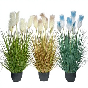 Herbe artificielle en pot, résistante aux UV et ignifuge, type oignon, faux roseau, pampa, bonsaï - <span class=keywords><strong>Prix</strong></span> usine de gros - Product Image 4