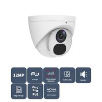 Cámara de Red Tipo Torreta Fija OEM 6K 12MP 4K con IA, Detección Ultra Rápida de Movimiento Humano y Vehicular, Impermeable, Luz Híbrida Inteligente a Color y Audio