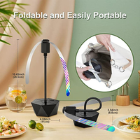 Ventilateur anti-mouches automatique portable pliable à 360 degrés, vente chaude, électrique, ABS solide, écologique, rechargeable pour la cuisine