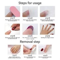 Uñas Postizas de Almendra Estilo Francés con Diseño de Mariposa y Puntas Largas, Listas para Usar, 10 Piezas, con Pegamento para Uñas
