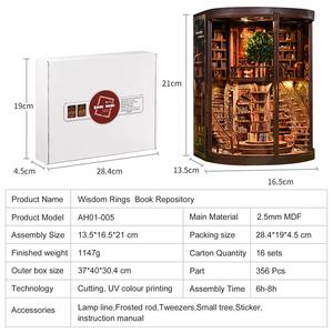 Mystery Book Nooks Blocs de construction créatifs Puzzle 3D en bois Kit de maison miniature Jouet éducatif - Product Image 2