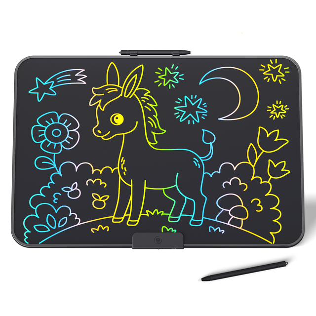 HX 22 Inch Black LCD Portable Digital Writing Board Pads for Children's Gift Office Use Sketchpad & Puzzle Drawing Tablet