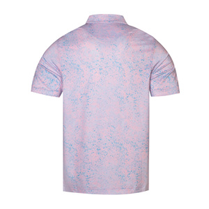 เสื้อโปโลพิมพ์ลายสีม่วงสำหรับผู้ชาย แบรนด์ส่วนตัว เนื้อผ้าเรียบง่าย เหมาะสำหรับร้านค้าปลีก โปรช็อป และชุดยูนิฟอร์มคลับ - Product Image 3
