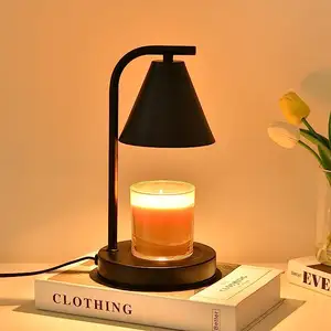 Lilin Hangat Lampu dengan 2 Lampu Jar Lilin Antik Lampu Lilin Listrik Dimmable Wax Melter Melting Timer Lilin Disesuaikan Melter