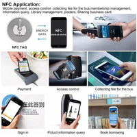 Autocollants rfid programmables réutilisables fabricant de papier imprimable ensemble uhf qr étiquette adhésive étiquette autocollant rfid nfc table restaurant menu