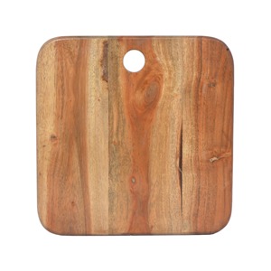 Planche à découper en bois d'acacia de forme carrée Planche à découper épaisse polyvalente pour servir les ustensiles de cuisine de la maison et du restaurant - Product Image 3