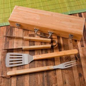 Juego de parrilla grabada JUNJI L Herramienta de utilidad para barbacoa L Herramienta de parrilla personalizada L Regalo para chico L Regalo para marido L Caja de regalo para el Día del padre - Product Image 2