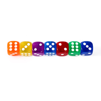 Accessoires de jeux de société, 10 pièces, 16MM, puces transparents en acrylique, rouge, boîte en fer, accessoires en plastique