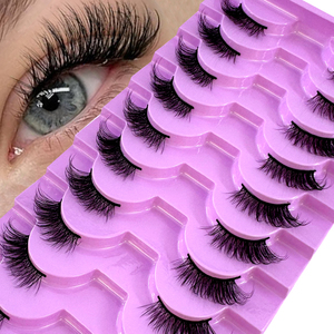 Échantillon gratuit de <span class=keywords><strong>demi</strong></span>-<span class=keywords><strong>cils</strong></span> courts réutilisables avec logo personnalisé, colle durable sans colle, fourrure synthétique pour le maquillage quotidien, <span class=keywords><strong>faux</strong></span> <span class=keywords><strong>cils</strong></span> en forme d'ailes - Product Image 1