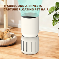 Purificateur d'air de bureau électrique avec filtration HEPA H13, contrôle intelligent par application, fonctionnement silencieux pour les animaux de compagnie