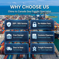 Transitaire maritime porte-à-porte Chine-Canada, agent d'expédition DDP, service logistique sans frais cachés LCL+Express