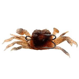 Aotuo Leurre souple réaliste en forme de <span class=keywords><strong>crabe</strong></span>, 10 cm, 34 g, avec hameçon, leurre nageur lesté pour la pêche au bar en <span class=keywords><strong>eau</strong></span> salée - Product Image 1
