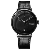 Montres automatiques mécaniques en acier pour hommes, personnalisées en usine, pour marques privées, avec affichage de la puissance similaire.