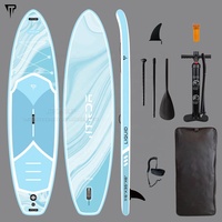 Planche à pagaie gonflable géante JTRD 11'6" tout usage rose orange en PVC Drop Stitch, capacité 195 kg, portable avec sac de transport