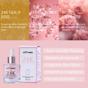 Suero Corrector de Manchas Oscuras con Péptidos Personalizado OEM, Suero con Brillo Rosado, 100% Aceite Esencial de Rosa, Suero con Oro de 24k - Product Image 3